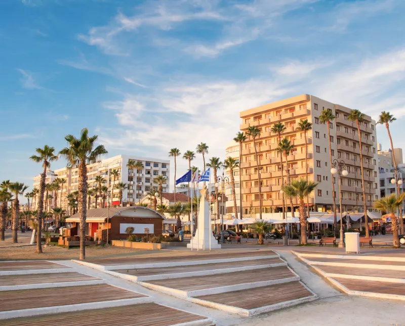 Finikoudes palm-lined promenade