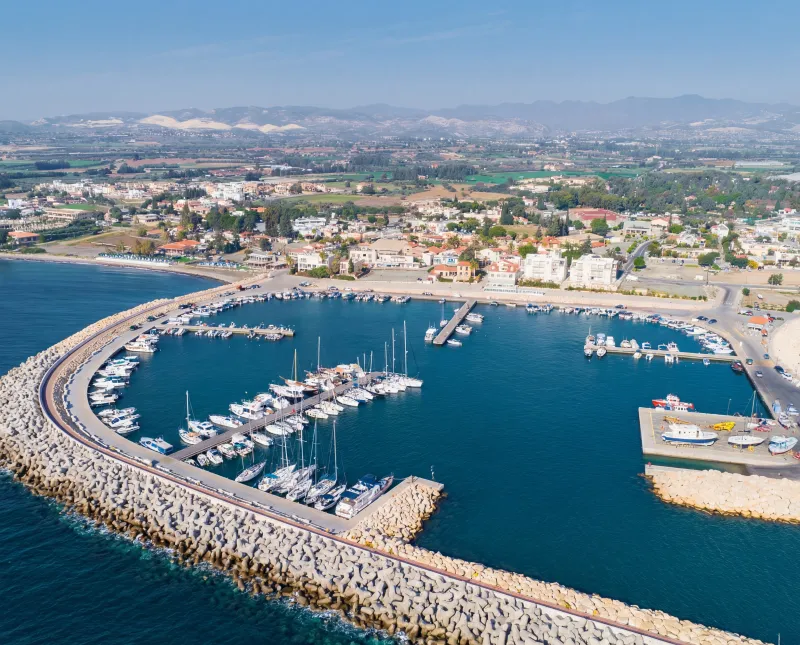 Larnaca Marina aerial view